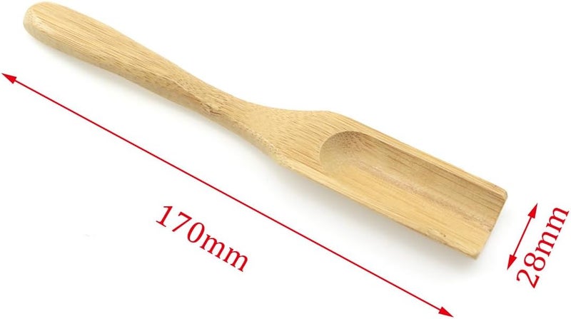 ZYAMY 3PCS Wooden Loose Tea Scoop Tea Spatula Long Handle Scoop Natural Bamboo Wooden Scoop 7 inches long Used for Scooping Coffee Powder Spices Jam Seasoning Spoons - Image 2